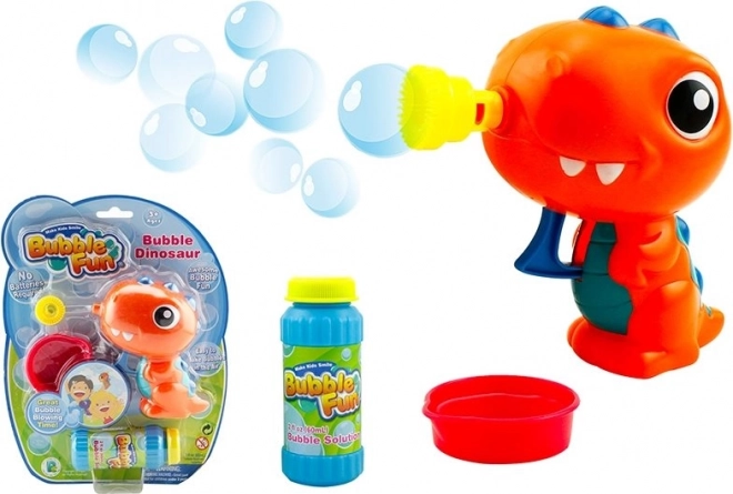 SPARKYS Mehurčkasta pištola Bubble Fun Dinosaurus z oranžno polnilom