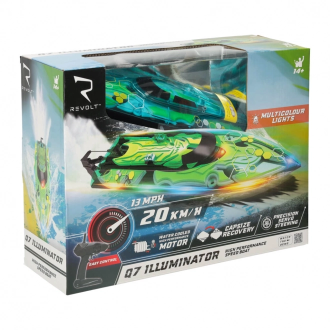 Zelena daljinsko vodena ladja Revolt Illuminator