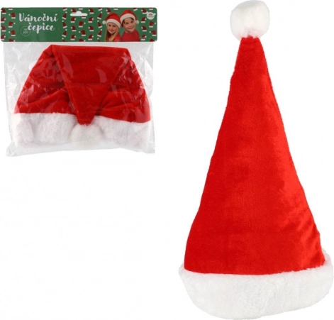 Otroška božična kapa Santa iz blaga, premer 25 cm
