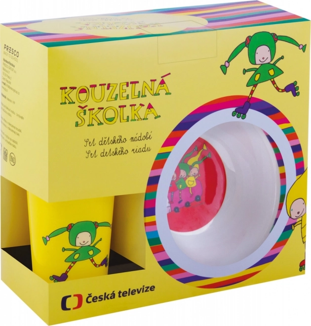 Otroški jedilni set Čarobni vrtec