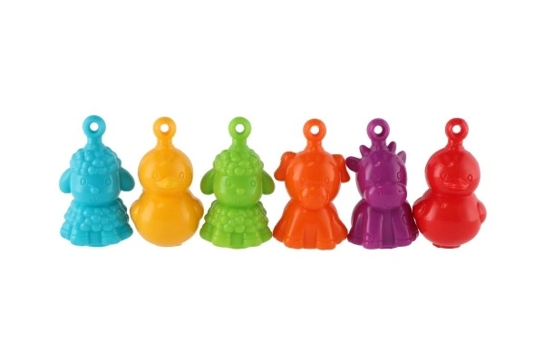 Plastične domače živali kmetija povezovalni v verigo 12 kosov 8 cm v plastični dozi 10x18 cm 12m+