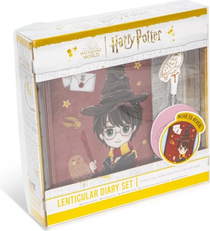 lentikularni dnevnik set harry potter s peresom, nalepkami in listki