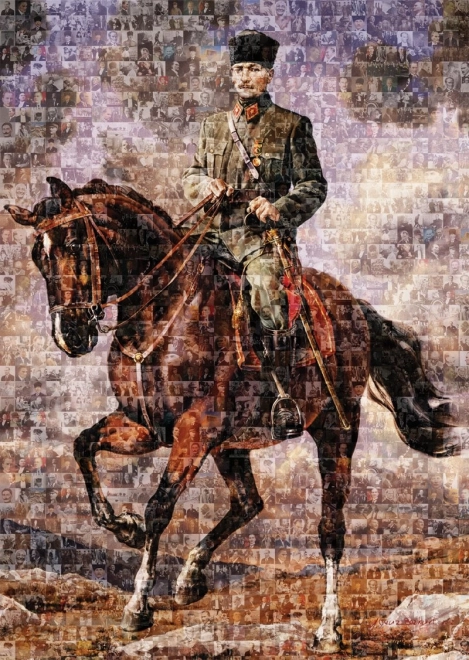 ART PUZZLE Uganka Ghazi Mustafa Kemal na konju 1000 kosov