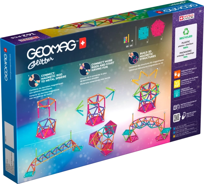 Geomag Glitter sestavljanka 142 kosov