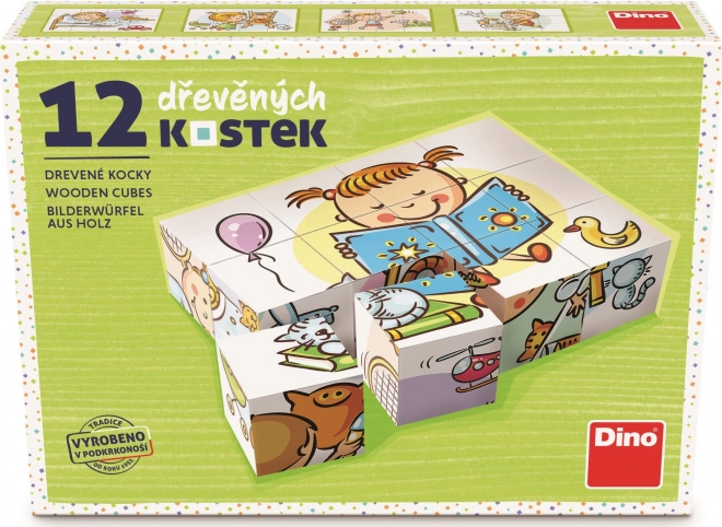 Lep dan Dino 12 lesenih kock
