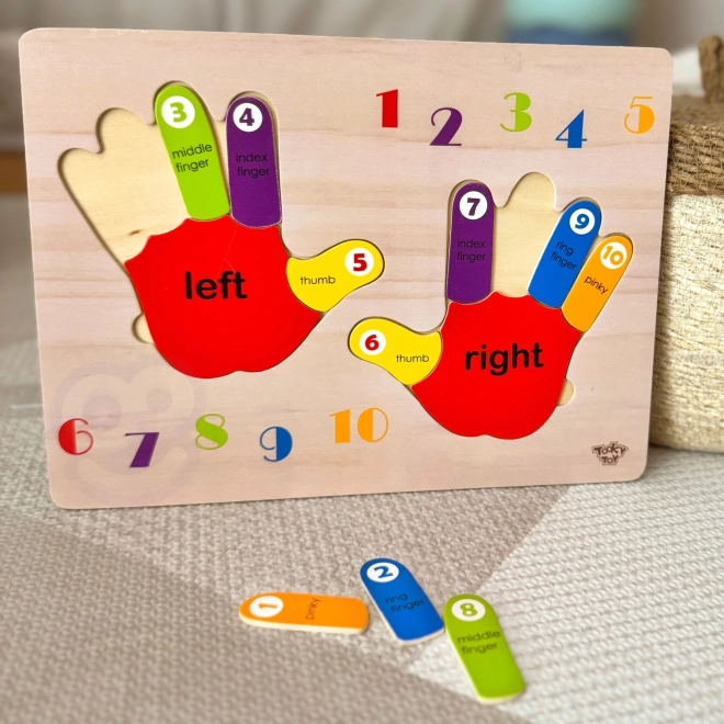 Lesena učna sestavljanka Roke TOOKY TOY