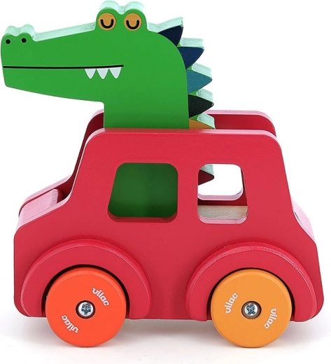 Vilac Leseno avto s hupo Krokodil