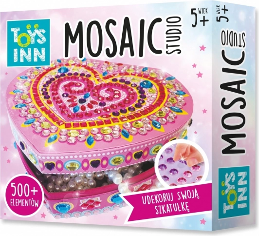 Kreativni mozaikov komplet – srčasta škatlica za nakit