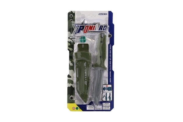 Vojakov plastni nož, dolžine 25 cm, v vojaškem slogu