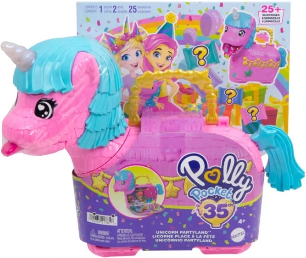 Polly Pocket samorog presenečenje – rojstnodnevni igralni set z mikropunčkama in dodatki