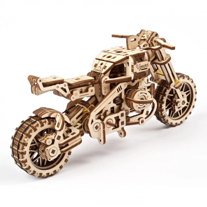 Ugears 3D puzzle Motocikel s prikolico 380 kosov