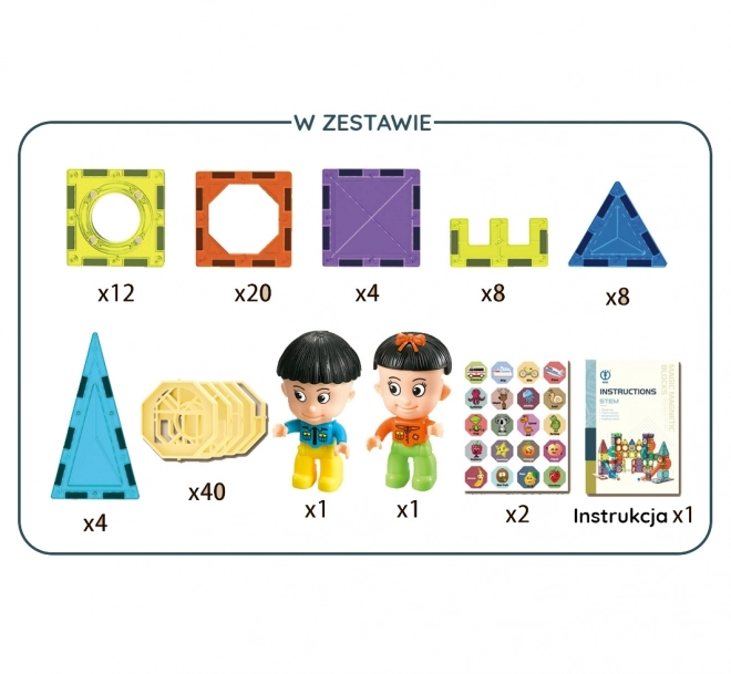Woopie magnetna gradbena igrača 98 kosov