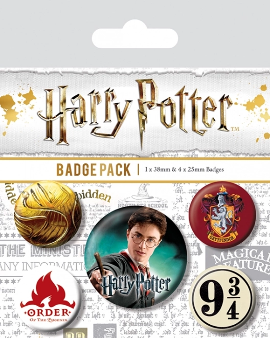 Komplet značk HARRY POTTER – Gryfondom