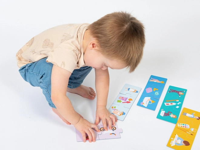 KukiKuk 80042 Veliké puzzle trio Moj dan
