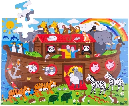 Talne sestavljanke Noetova barka 48 kosov od Bigjigs Toys