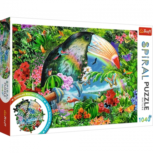 Spiralne sestavljanke – tropske živali, 1040 koščkov
