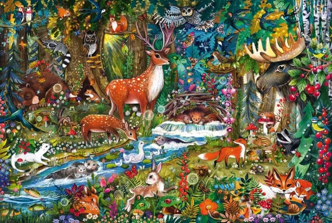 Puzzle Gozdna živalca 150 kosov