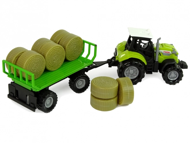 Traktor s prikolico Paketi sena Zvok Zelena