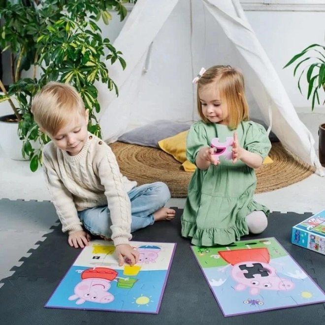 Baby MAXI 2x10 delčkov sestavljanka Pepin vesel dan, Pujsa Pepa