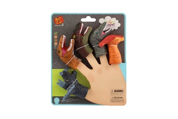 Gumijasti prstni dinozavri 5 kosov 6cm na kartici 16,5x20cm