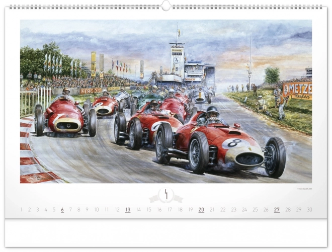 NOTIQUE Stenski koledar Oldtimers – Václav Zapadlík 2025, 64 x 42 cm