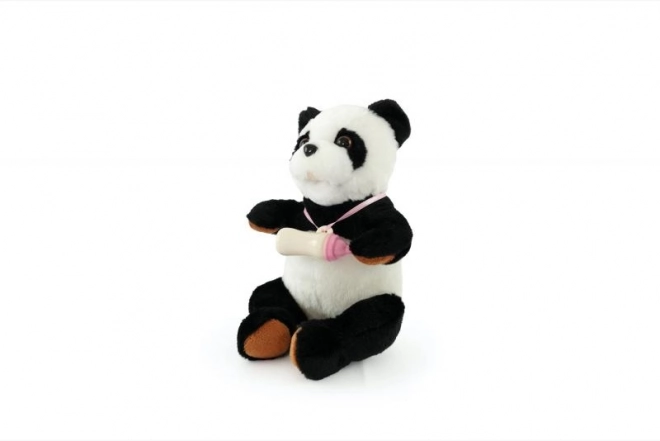 Interaktivna panda s stekleničko