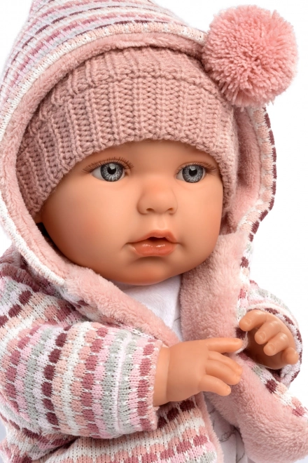 Llorens Baby Julia - realistična punčka z zvoki in mehkim tekstilnim telesom - 42 cm
