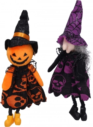 Halloween okrasje čarovnica in strašilo za obešanje