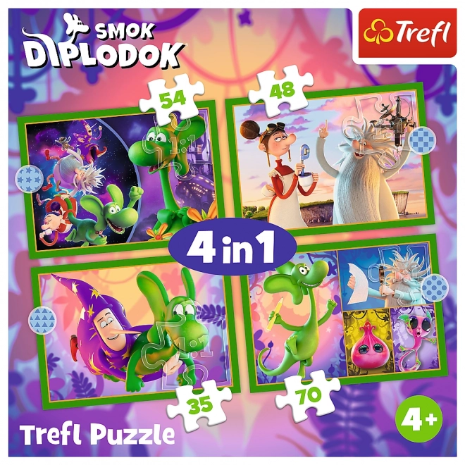 Sestavljanka 4v1 Svet Zmaja Diplodoka
