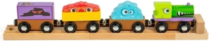 Bigjigs Rail leseni vlakec Pošasti