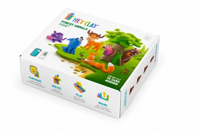 Hey Clay plastična set Gozdne živali