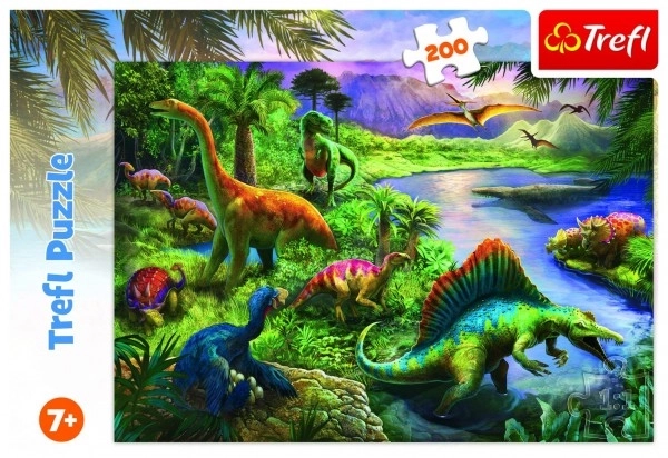Sestavljanka Dinosavri 200 kosov 48x34cm v škatli 33x23x4cm