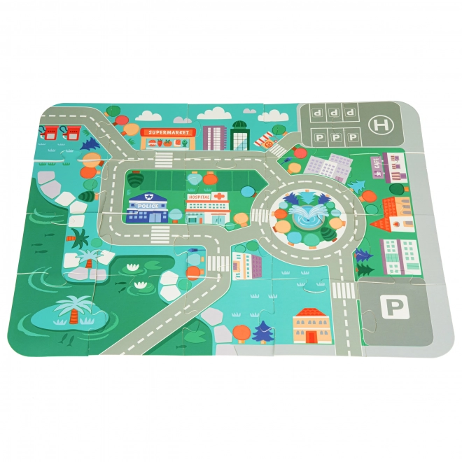 ECOTOYS Lesene kocke Mesto