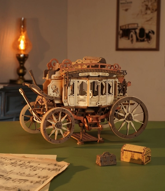 RoboTime 3D sestavljanka glasbena skrinjica Kočija