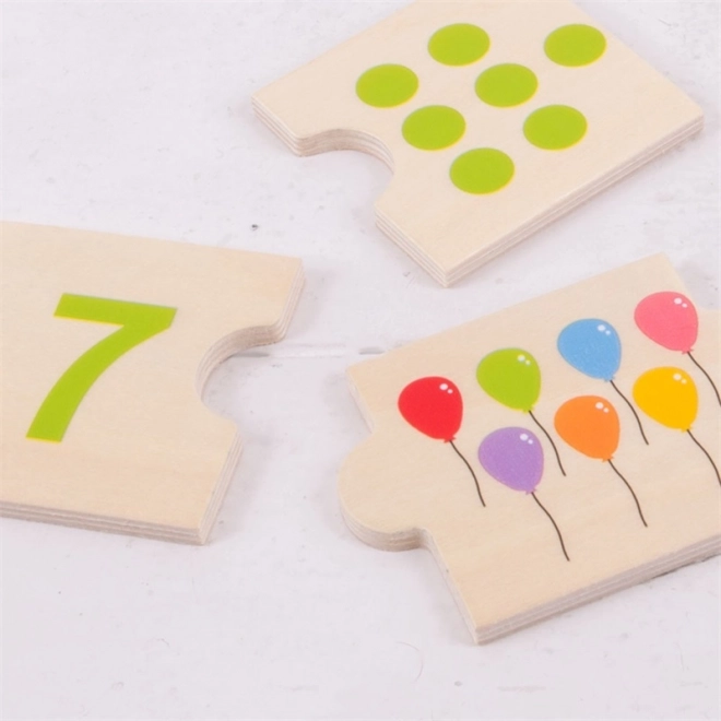 Bigjigs Toys Učno sestavljanka računanje