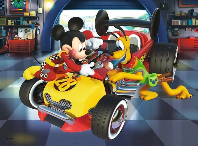 TREFL sestavljanka MICKEY MOUSE: priprava na dirko, 20 kosov