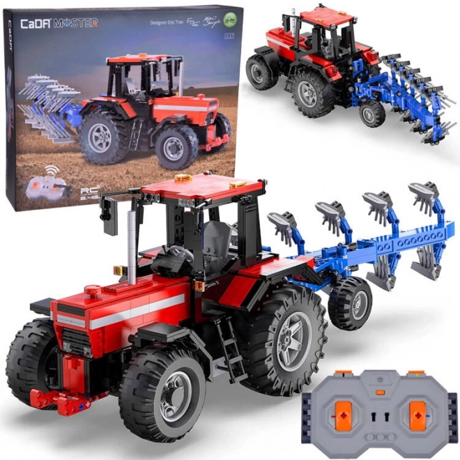 Velik komplet blokov 1675-ele 1:17 Traktor + plug na daljinsko upravljanje ZA5251