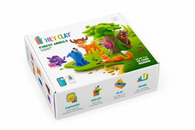 Hey Clay plastična set Gozdne živali