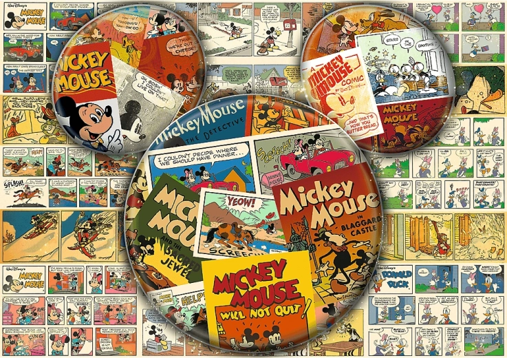 Sestavljanka Mickey Mouse Strip 1000 koščkov