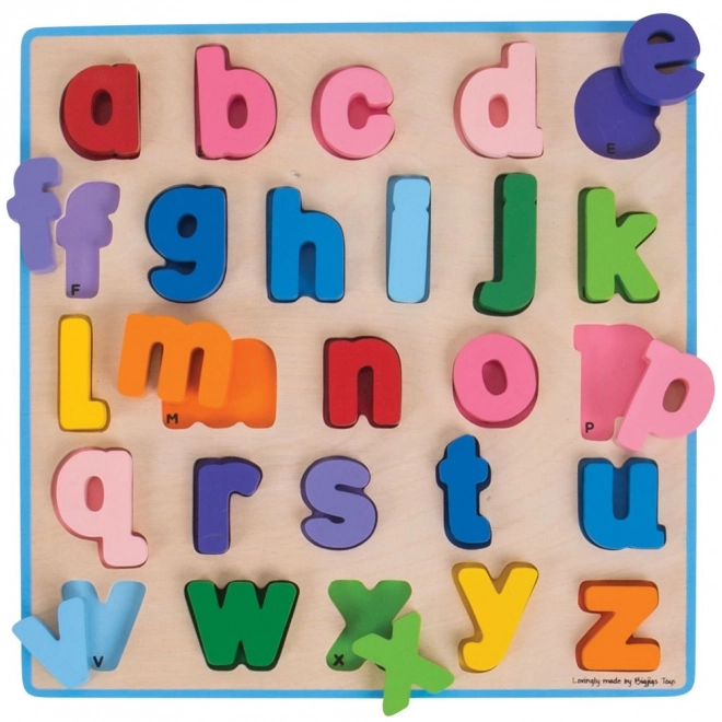 Bigjigs Baby Lesene puzzle Abeceda mala črka