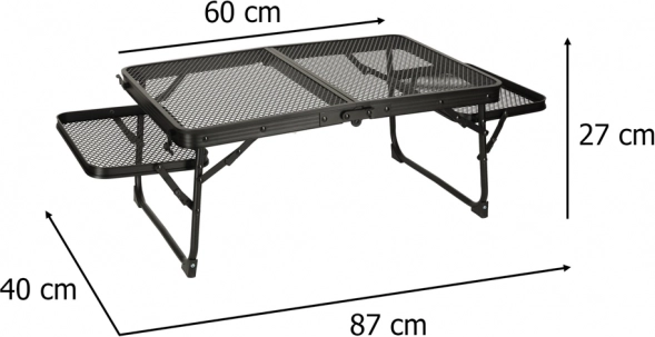 Zložljiva kamping miza z aluminijasto konstrukcijo
