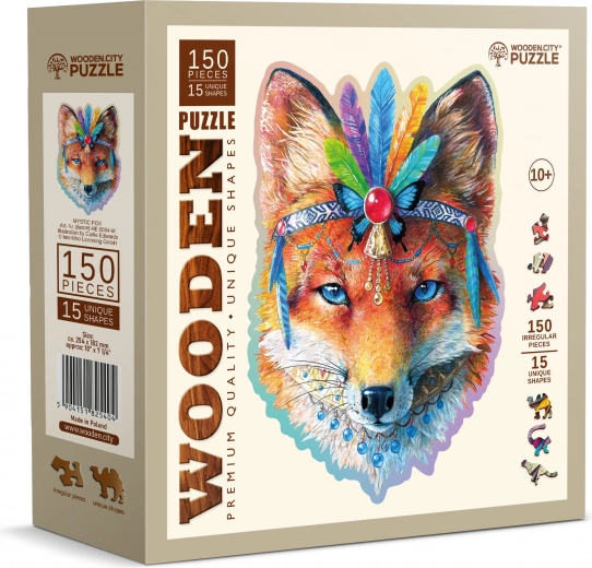 Lesene puzzle Mistična lisica 150 kosov WOODEN CITY
