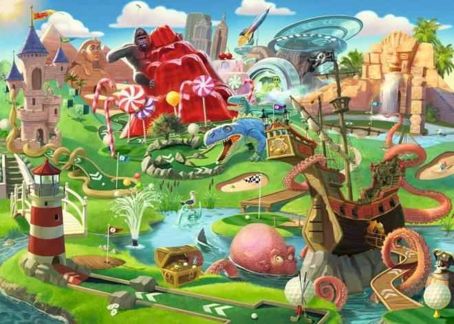 Ravensburger puzzle Minigolfni raj XXL 500 kosov