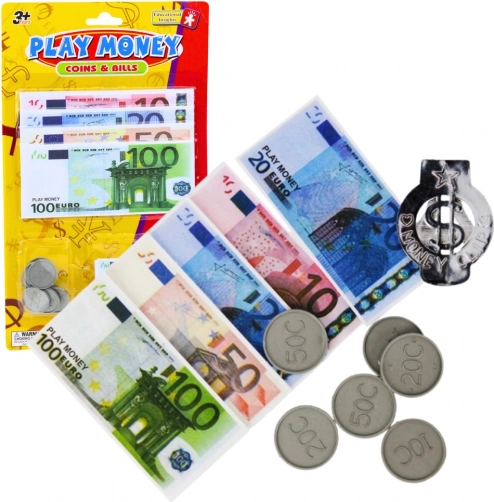 Komplet igračarskega denarja Euro – bankovci in kovanci
