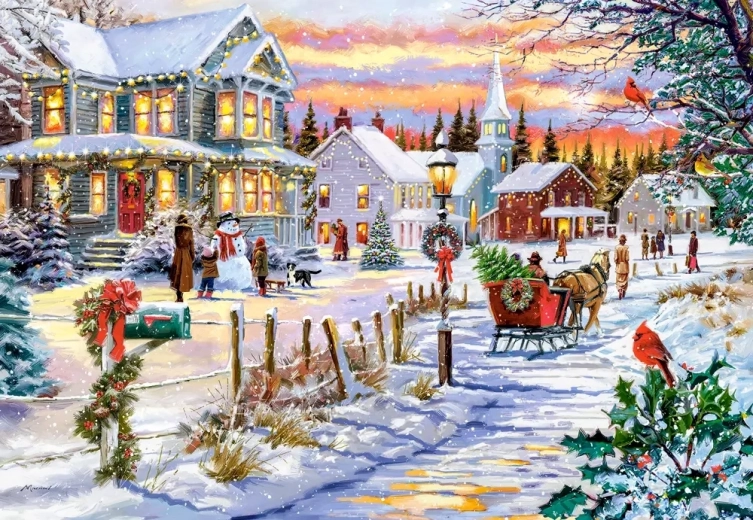 Castorland puzzle Božično drevo 1000 koščkov