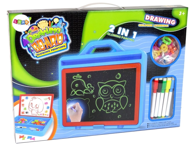 Magnetna risalna tabla Glowing Paint 2v1