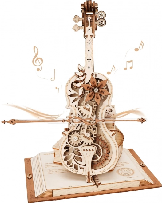 RoboTime lesene mehanske uganke Čarobni violončelo (električni pogon)