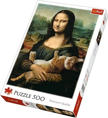 Uganka Mona Lisa z mačko Mruček, 500 kosov