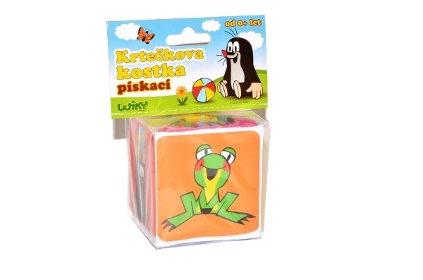 Piskajoča kocka s liki iz Krtka