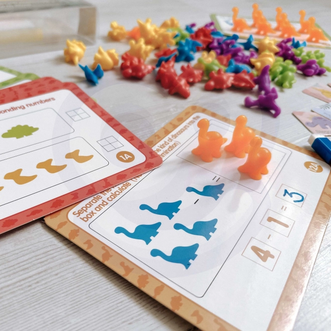 WOOPIE Izobraževalni Set Računanje Montessori Dino Sestavljanka 95 ks